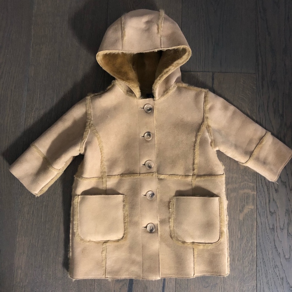 Gap girls suede coat 12-18M brand new